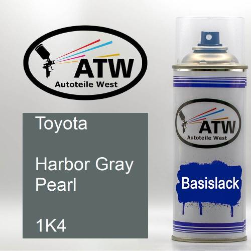 Toyota, Harbor Gray Pearl, 1K4: 400ml Sprühdose, von ATW Autoteile West.